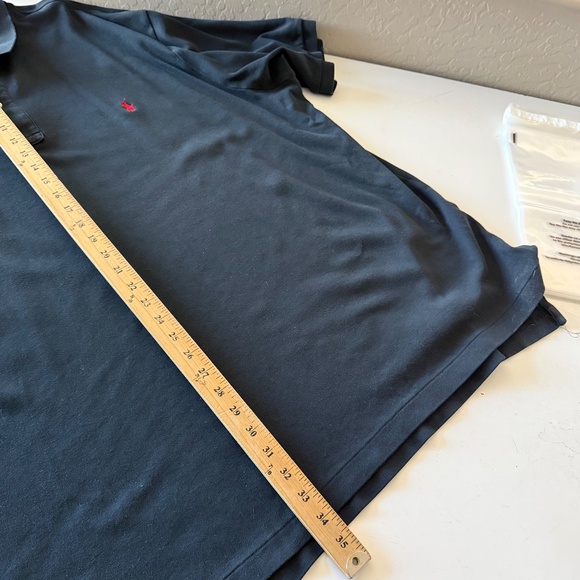 Polo Ralph Lauren Solid Black & Red Pony Collared Polo Shirt Mens BIG 4XB - Picture 7 of 8